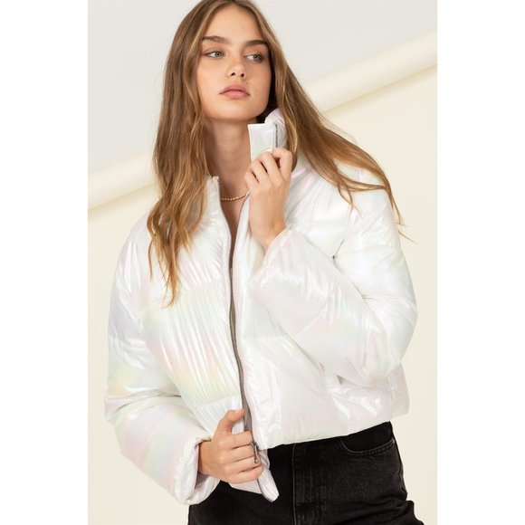 Double Zero Jackets & Blazers - Iridescent Puffer Jacket